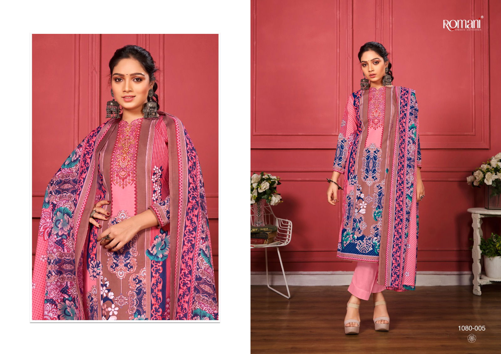 Romani Zareena Designer Soft Cotton Dress Material
